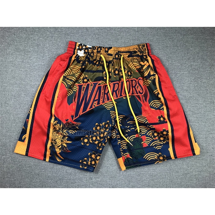 Pantalone Golden State Warriors Lunar New Year Mitchell & Ness Just Don Naranja